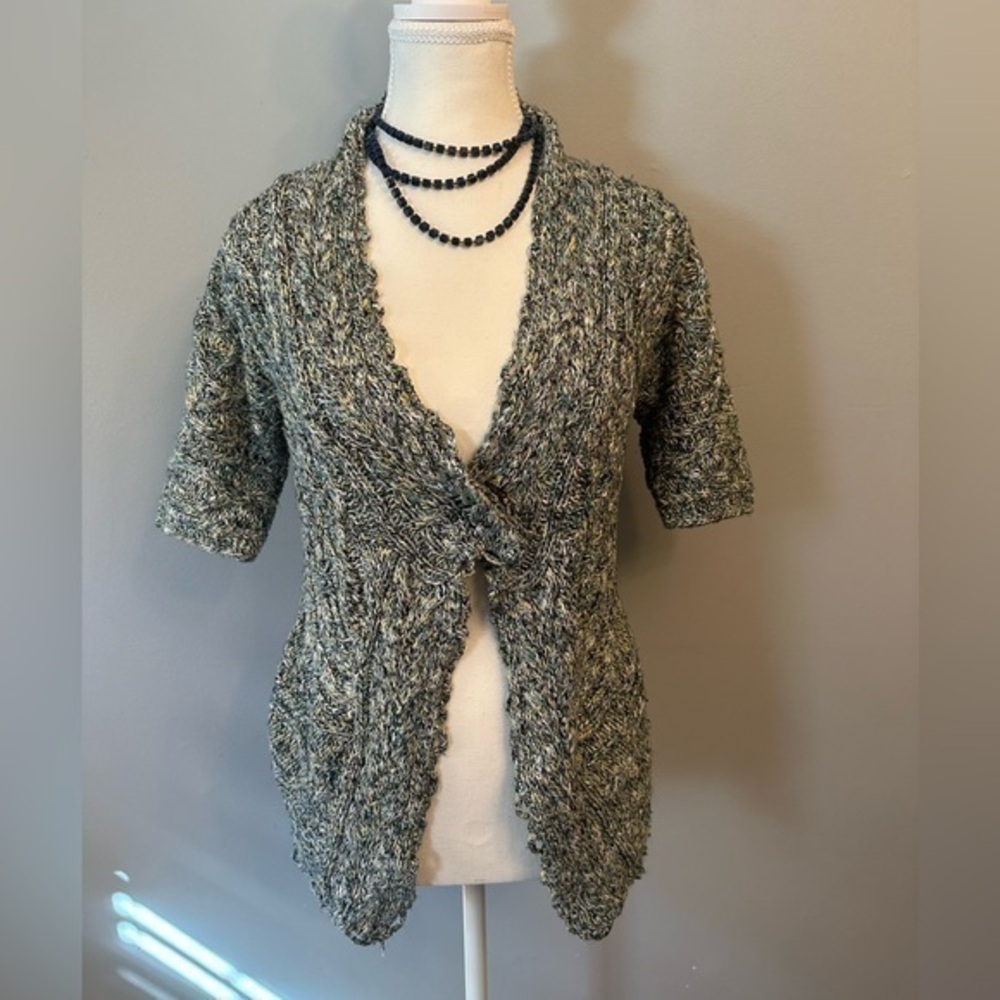 MOTH BY ANTHROPOLOGY KNIT GREEN / BLUE SWEATER - Size Small SKU:216